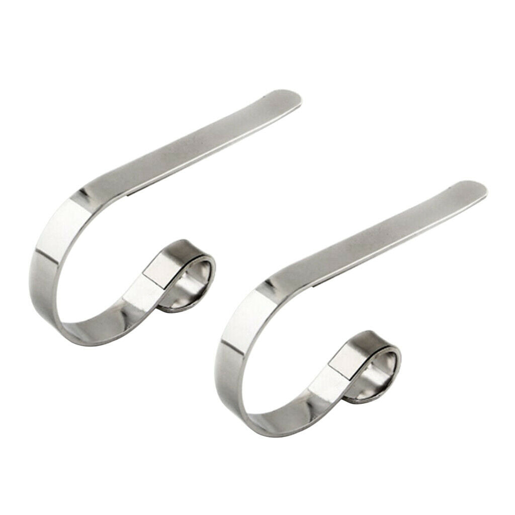 2pcs Christmas Stocking Iron Hook Non-Skid Metal Hanger Grip Party Supplies