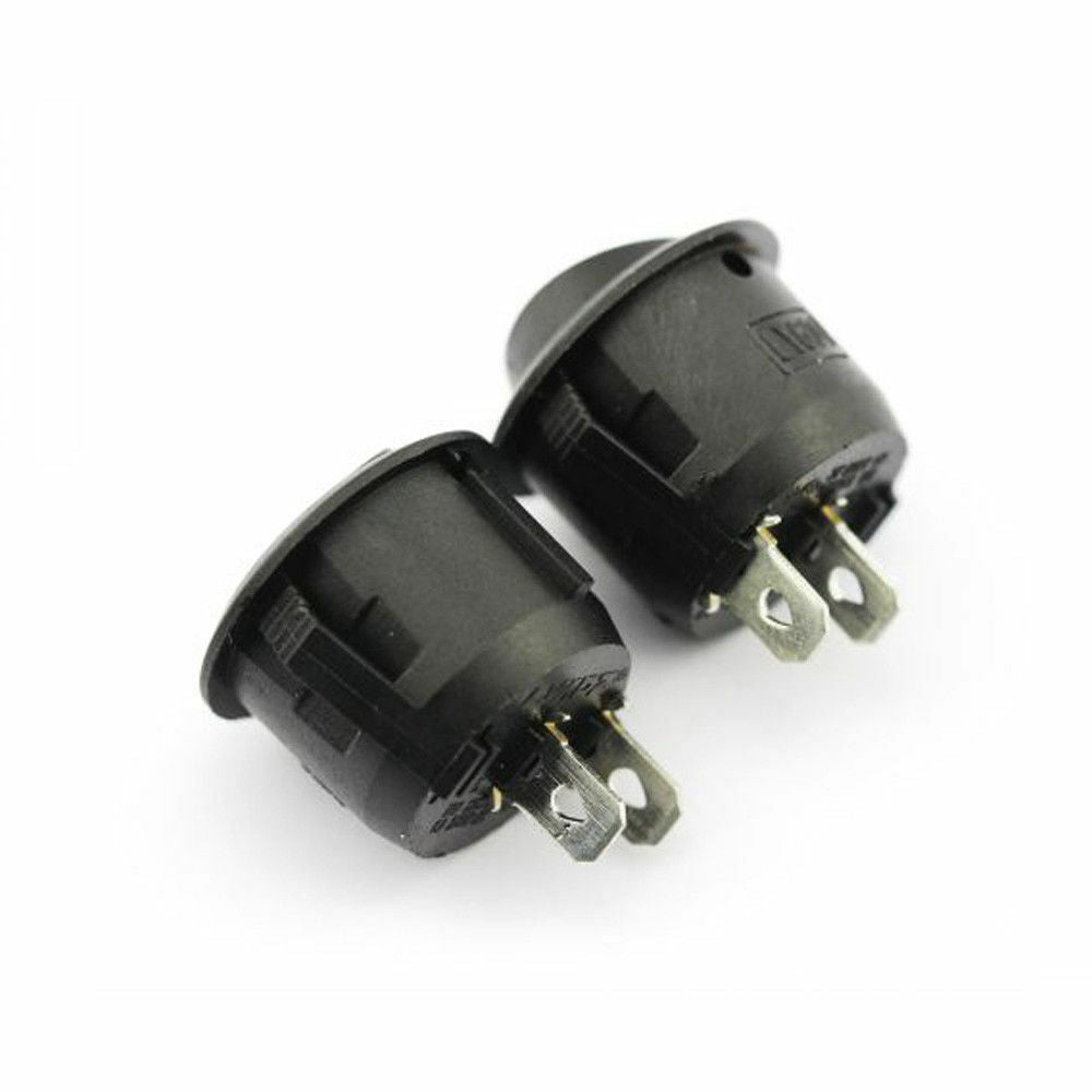 new 5x Plastic Round 2-Pin ON-OFF 12V SPST Rocker Boat Snap Switches .l8
