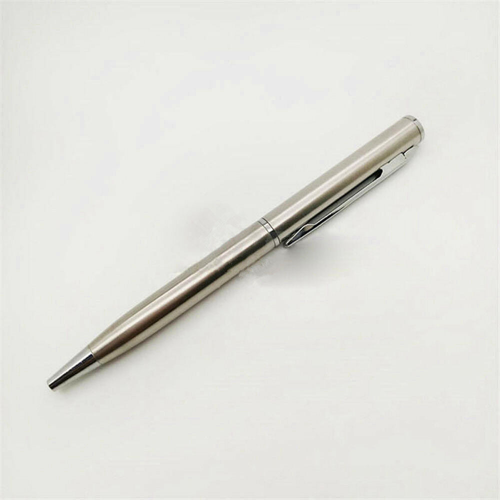 1PC Stainless Steel Pen Ball Point Office Rotating Ballpoint Writing Stationery
