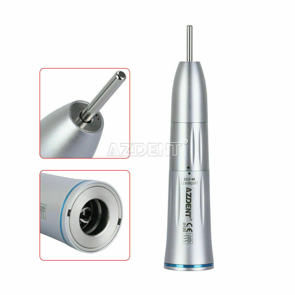 Dental Low Speed Straight Handpiece 1:1 Connector Inner Water Fit Motor AZDENT