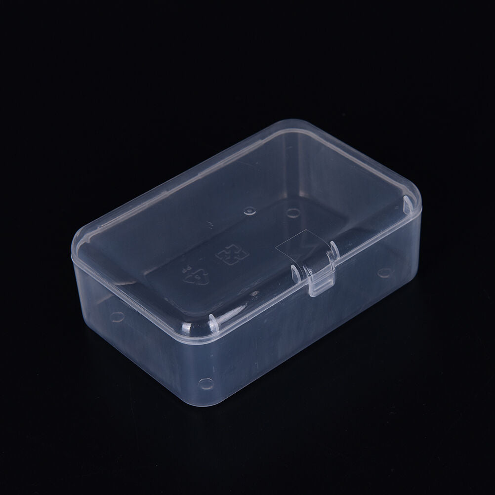 New Small Transparent Plastic Storage Box clear Square Multipurpose displa.l8