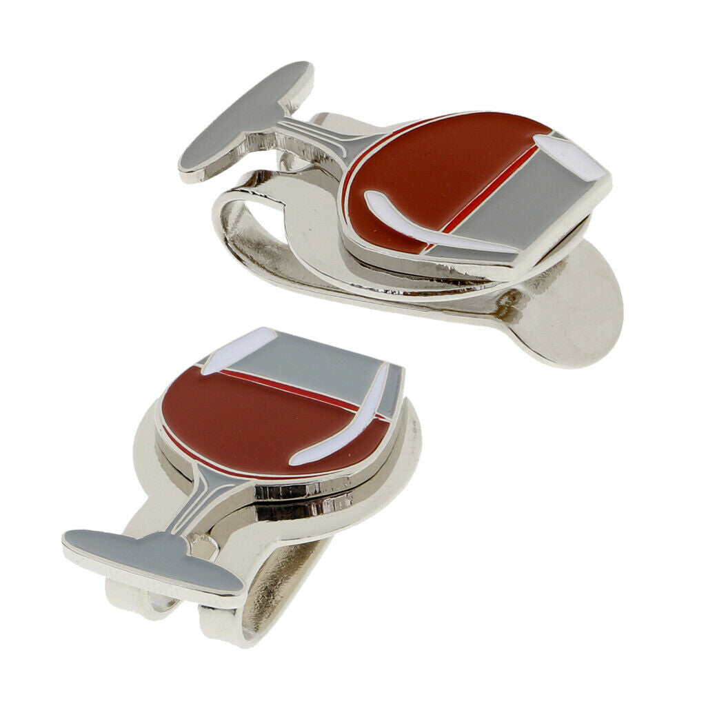 2 Pcs Golf Hat Clip With Detachable Magnetic Golf Ball Marker Red