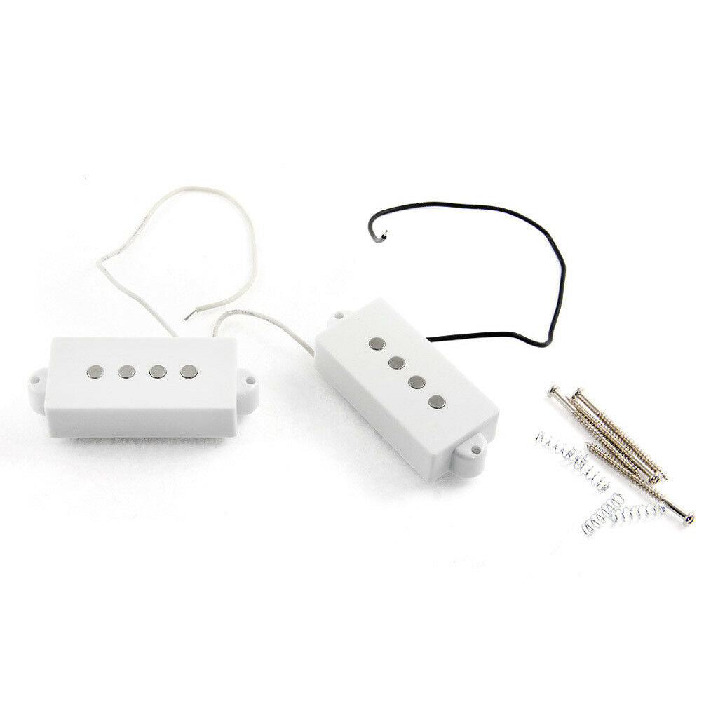2PCS 4 String Noiseless Pickup Set For Precision P Bass Bridge Pickup Set