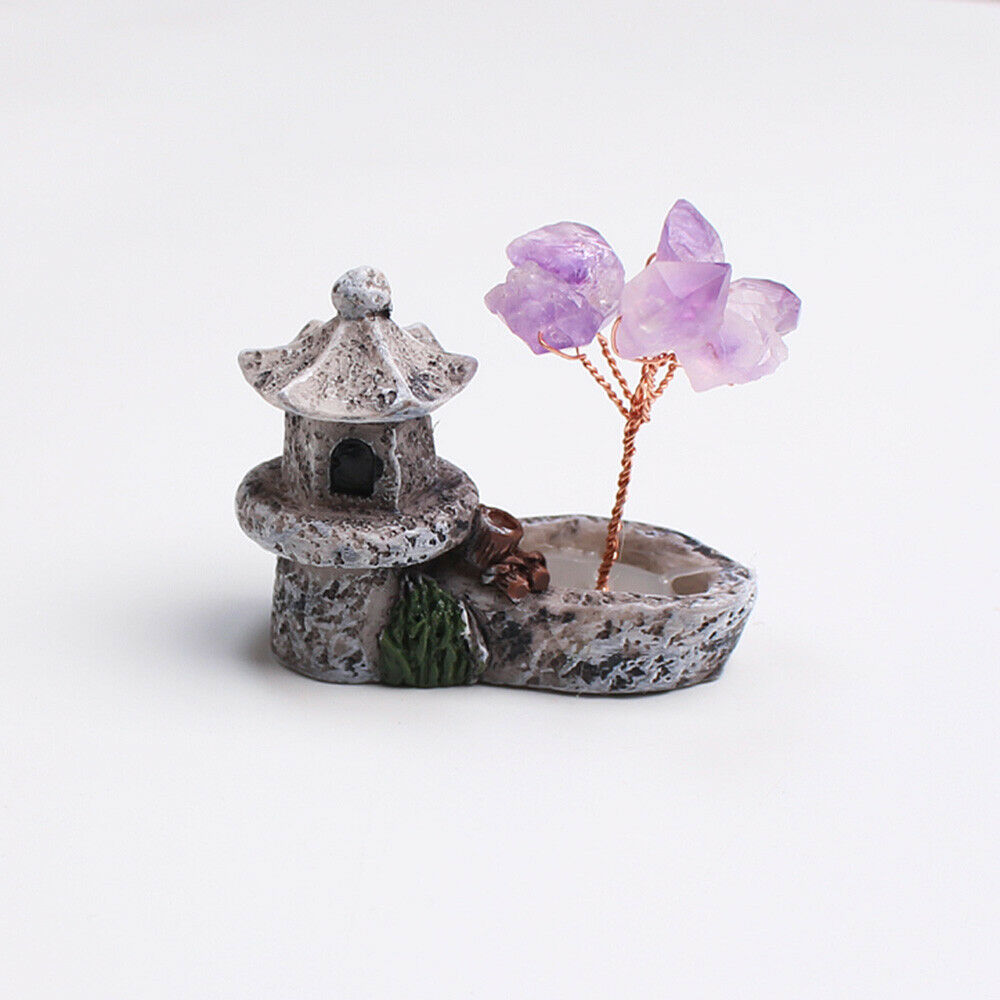 Natural Amethyst Crystal Quartz Mineral Table Decor Lucky Tree Healing Ornaments