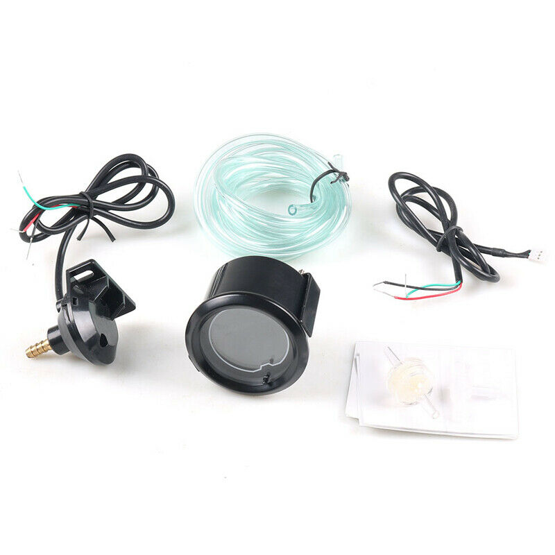 12V Racing Car Turbine Pressure Gauge Instrument LCD Digital Display Meter Kit