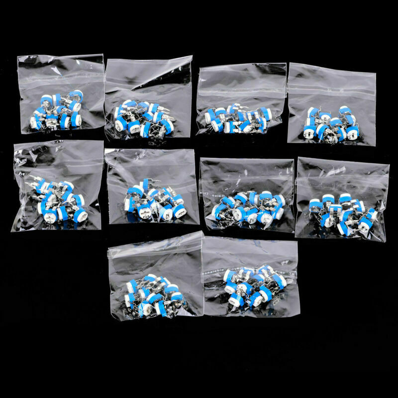 10Values 100ohm~1Mohm Potentiometer Variable Resistors Assortment Kit 100PCS