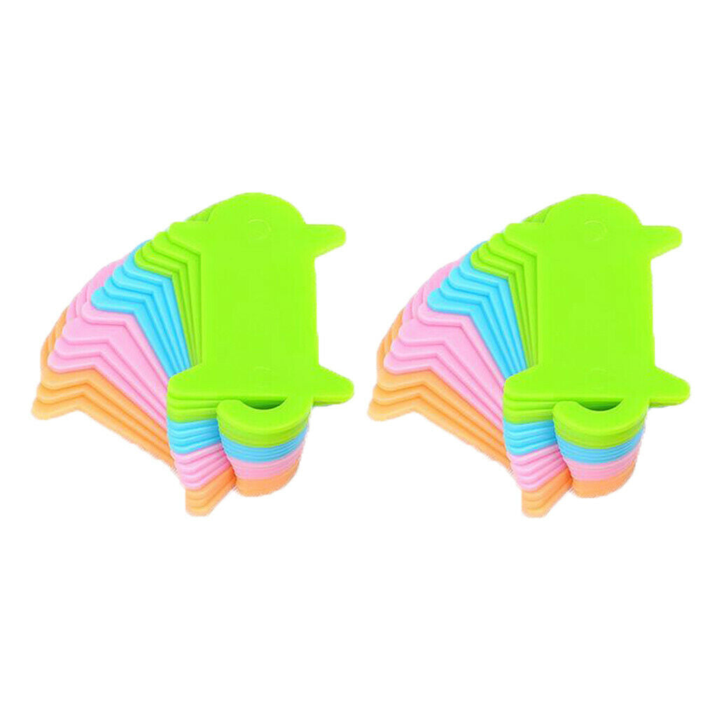 20 Pieces Plastic Colorful Floss Bobbins Cross Stitch Bobbin for Thread DIY