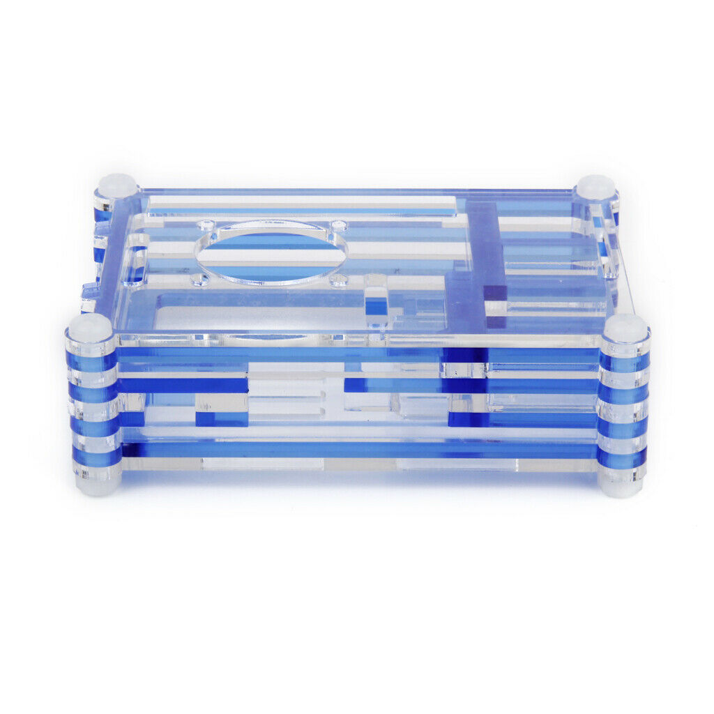 Blue Shell Case Enclosure Box Cover + Cooling Fan Set for Raspberry Pi B+/Pi 2