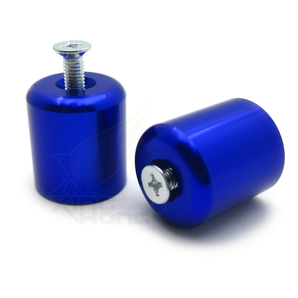 BLUE Hand Bar End For 1999-2012 Suzuki GSXR 600 750 1000 GSX1300R Hayabusa