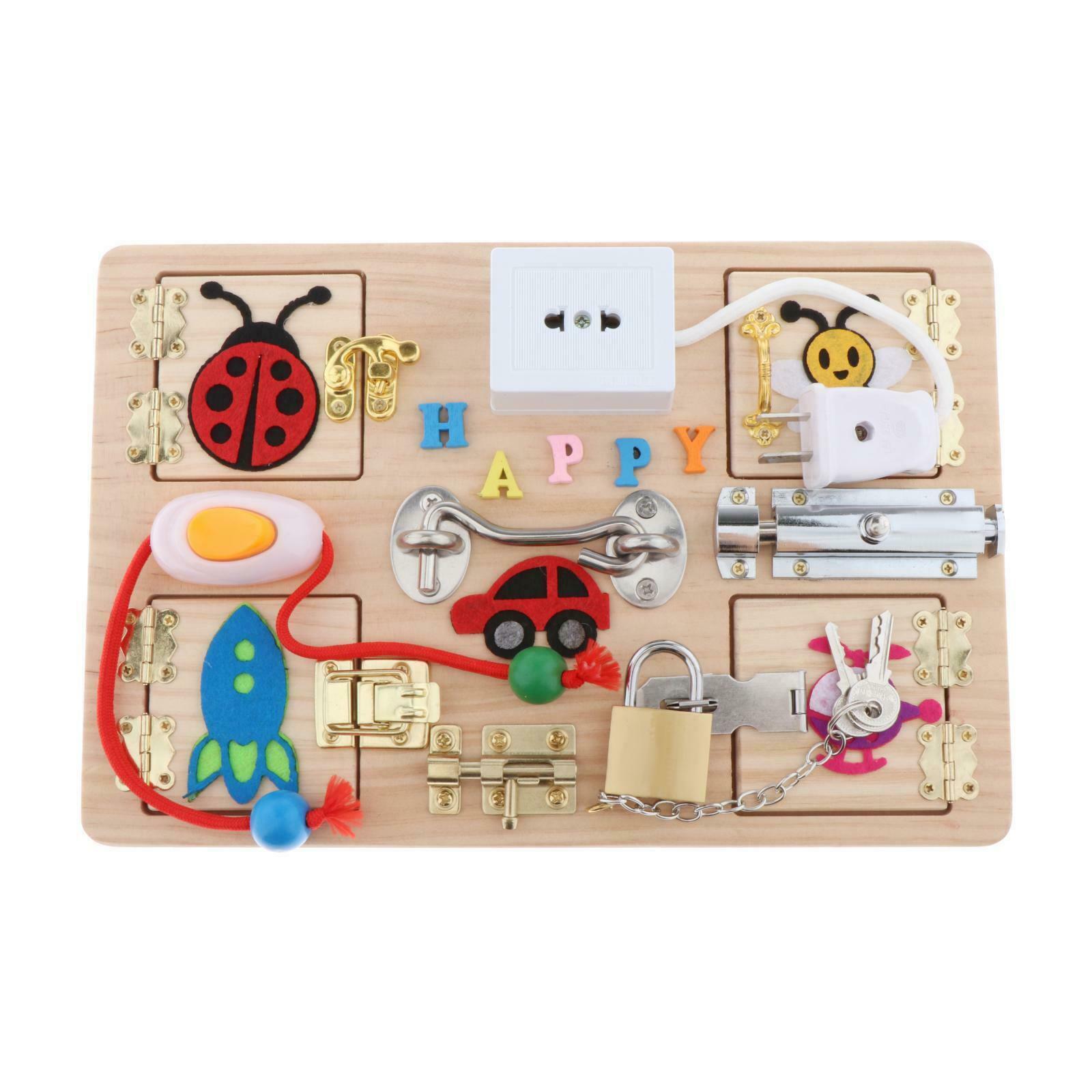 Portable Busy Board Motor Basic Learning Activity Toys For