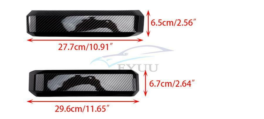 1 Set of Car Carbon Fiber Inner Door Handle Trim For Ford F150 F-150 2015-2020