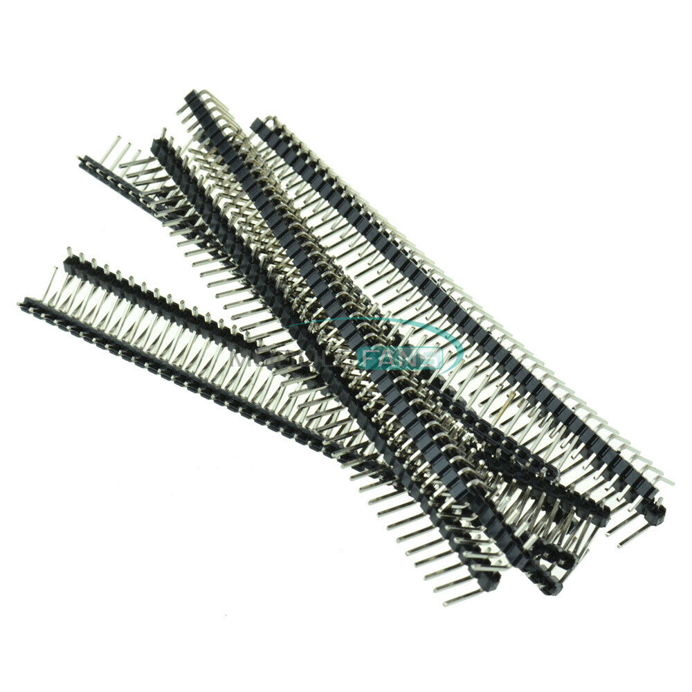 30PCS 2.54mm 40Pin Right Angle Single Row Pin Header PCB For Arduino