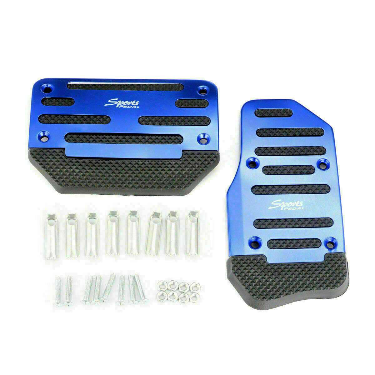 2x Blue Non-Slip Automatic Gas Brake Foot Pedal Pad Cover Car Accessories Part