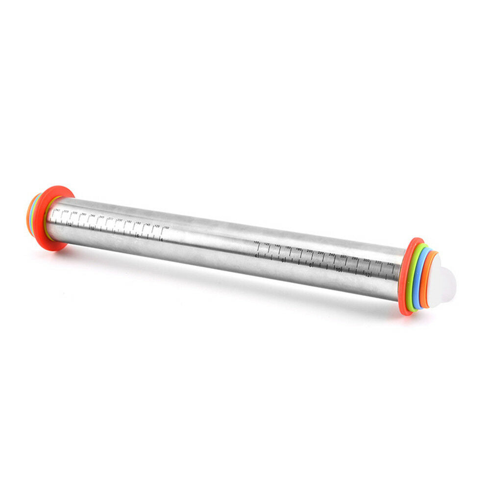 Durable Adjustable Rolling Pin With Dough Mat Dough Roller with 4 Removable.DD