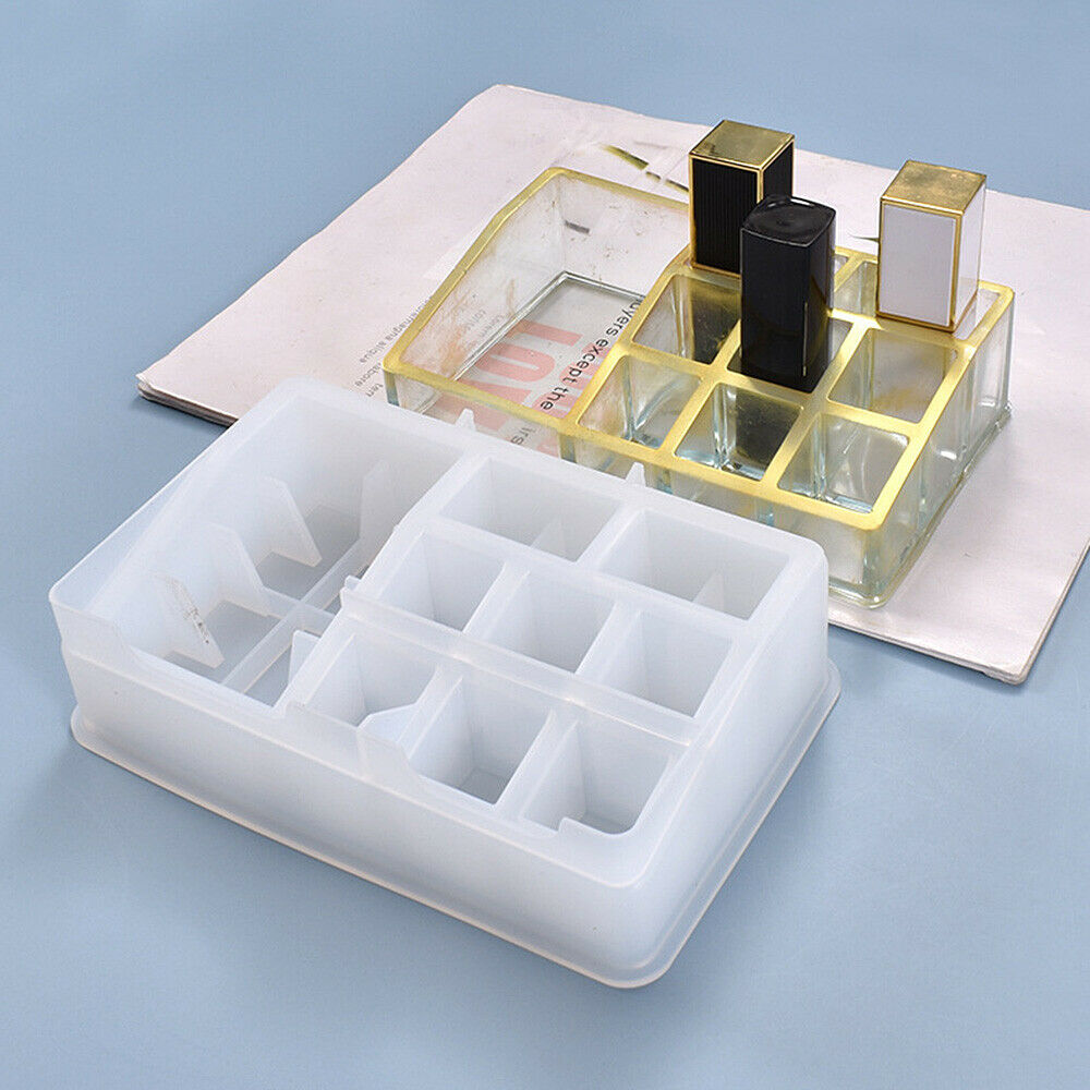 DIY Silicone Mold Lipstick Storage Holder Box Display Container Epoxy Casting