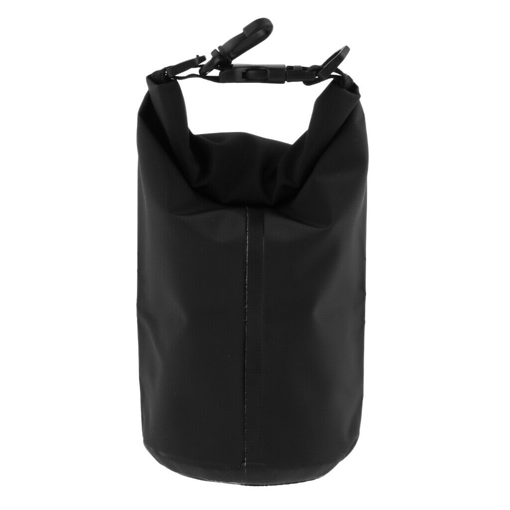 2X 2L PVC Waterproof Dry Bag Sack for Canoe Boating Kayaking Floating Black