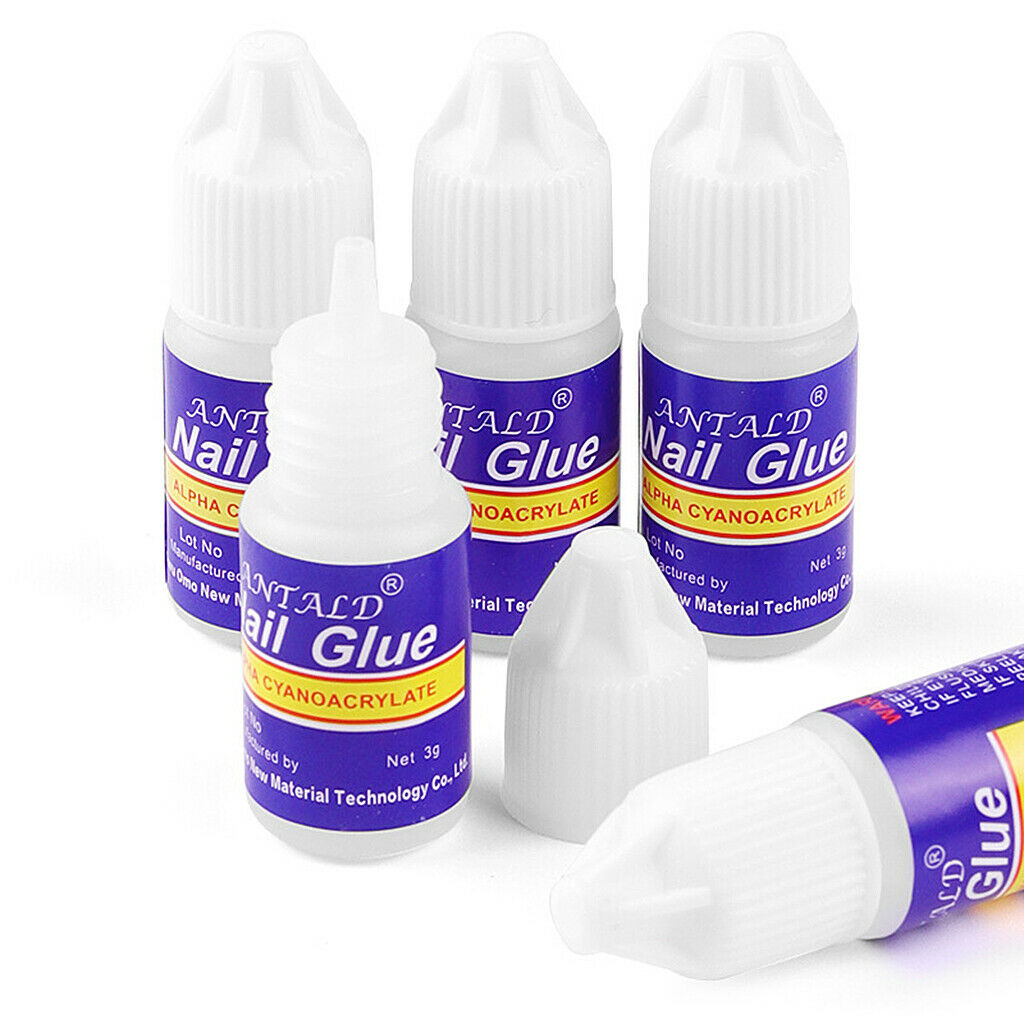 5Pcs Nail Glue Strong Adhesive Liquid False Tips Manicure Nails Art DIY