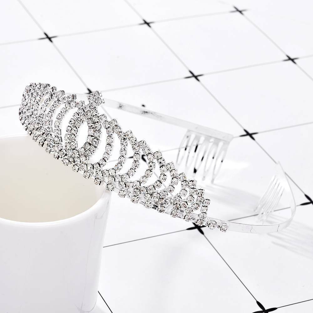 Fashion Full Crystal Wedding Bridal Princess Hair Accessory Tiara Crown Charm