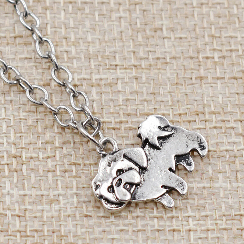 Unique Alloy Chain Shih Tzu Pendant Retro Dog Long Chain Necklace Unisex Jewelry