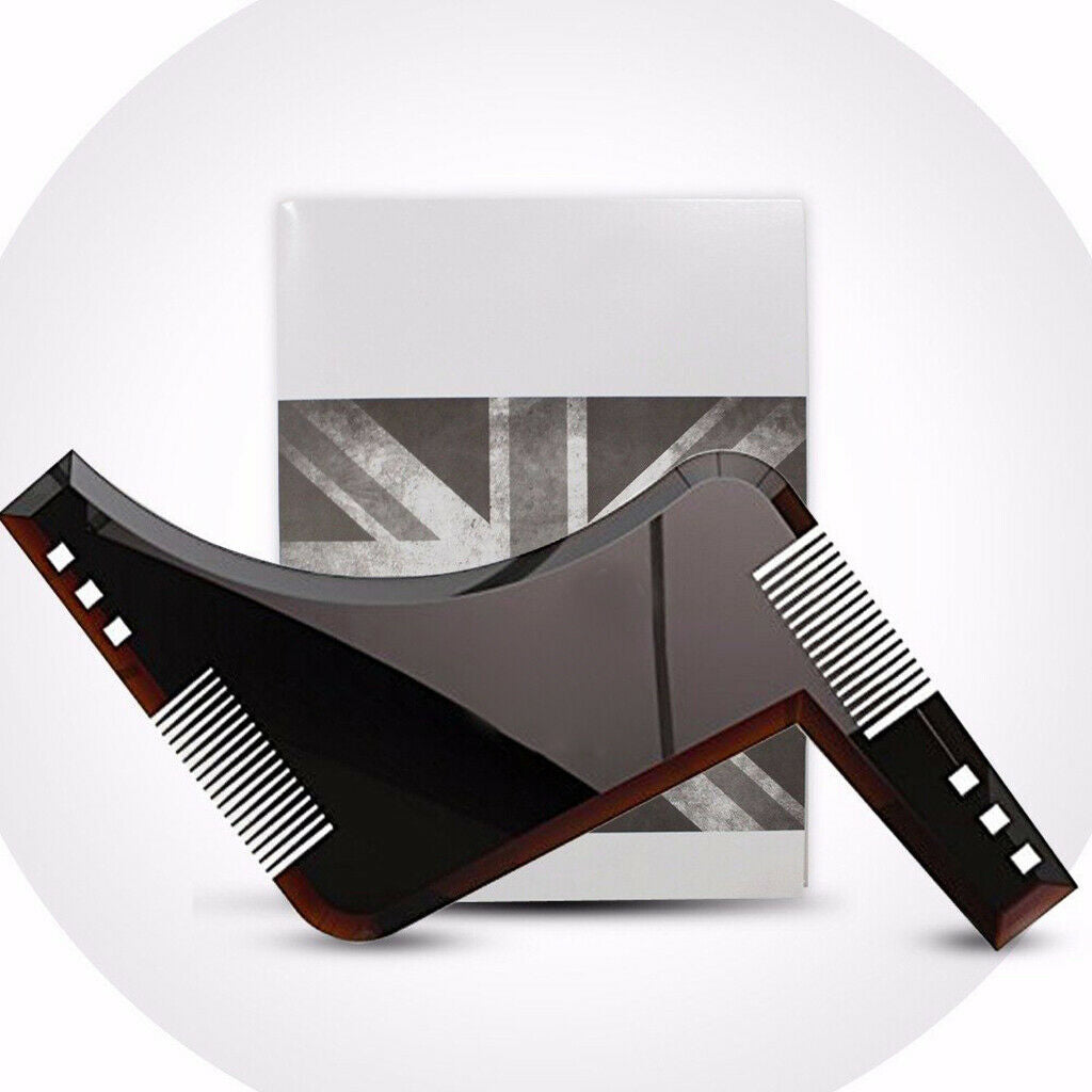 2 Pieces Double-sided Beard Shaping Tool Shaper Stencil Symmetry Trimming