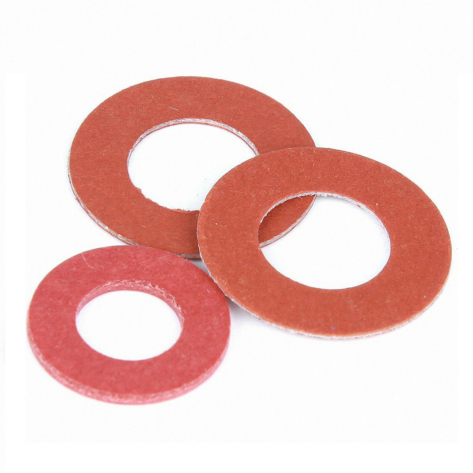 100pc M3.5 M4 Red Insulating Fiber Fibre Flat Washers Sealing Gaskets Kit Metric