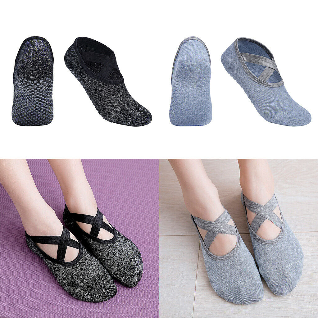 Anti-Slip Soft Women Yoga Socks Pilates Ballet Girls Sock Fitness Black