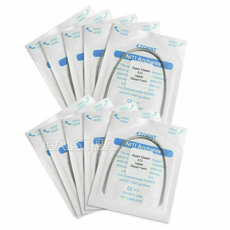 200 X Dental Orthodontic Round Arch Wires Super Elastic NITI Ovoid Form AZDENT