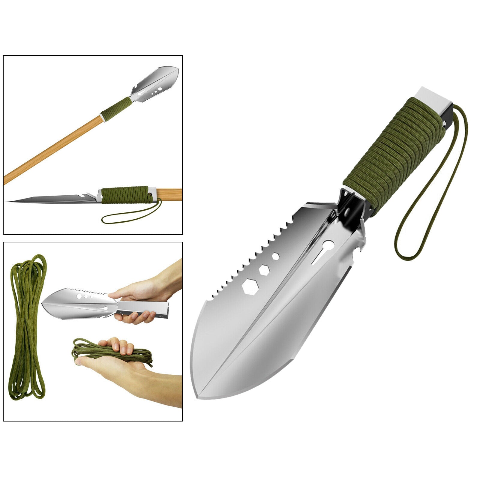 Portable Camping Shovel Trowel Gardening Landscaping Metal Detector Digger