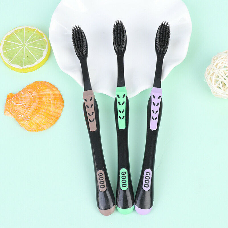 4Pcs/Pack Adults Bamboo Toothbrush Charcoal Nano Toothbrush Dental Oral C.l8