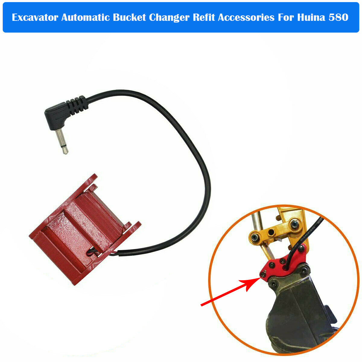 Metal Excavator Automatic  Bucket Changer Kit Accessories For Huina 580 SUK