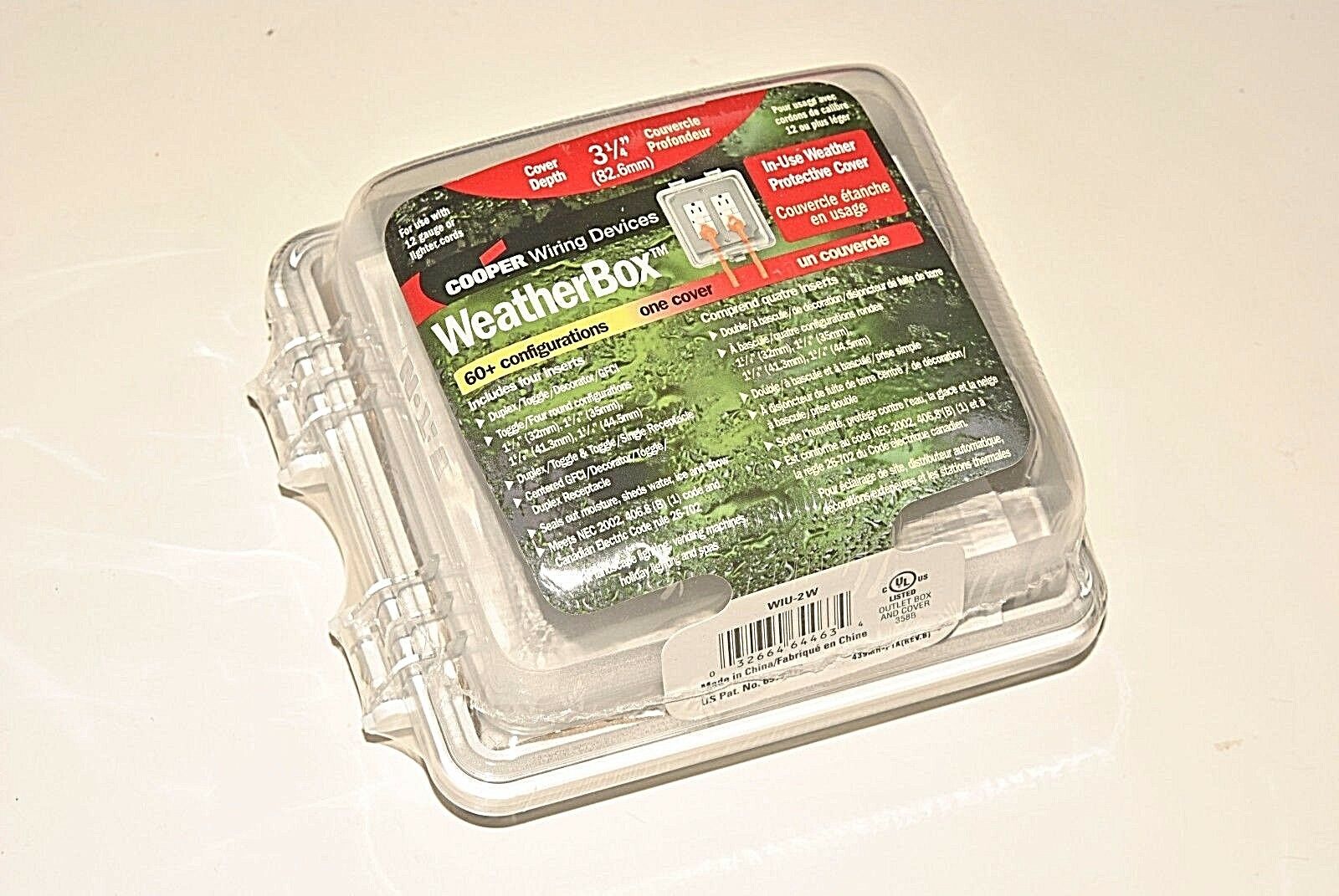 1pcs-COOPER WIU-2W Weather BOX IN-USE WEATHER PROTECTIVE COVER -White