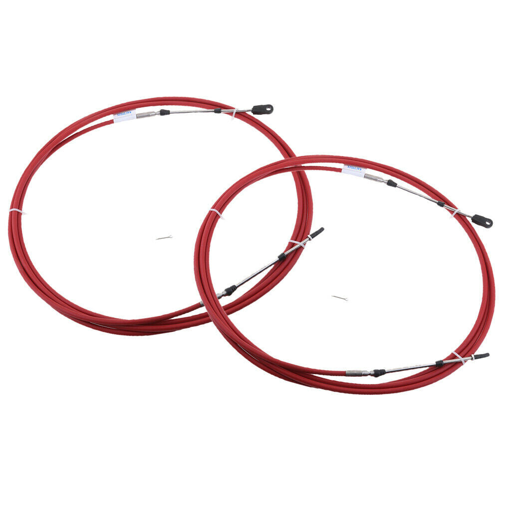 2-Pack 8ft Marine Boat Motor Throttle Control Cable for Yamaha Outboard