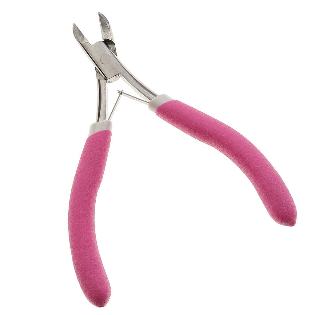 Steel Nail Pliers Toe Nail Clipper Manicure Pedicure Cutter Clamp Tool Pink