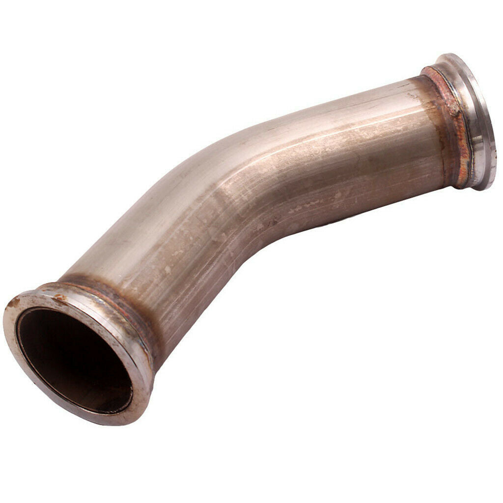 Stainless Steel 45 Degree Pipe Tube Turbo Downpipe w/ V band Flanges Clamp