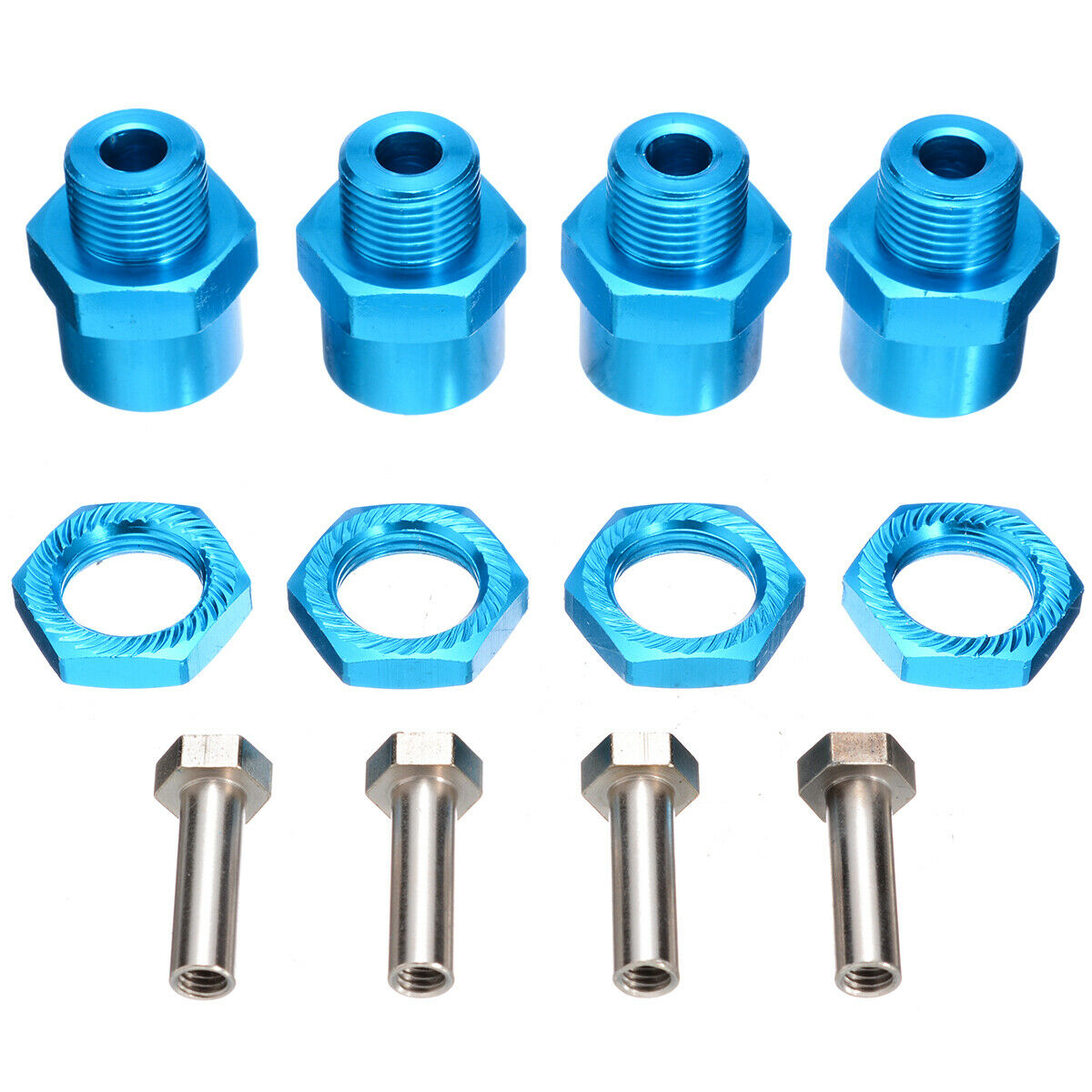 4pcs 12mm to 17mm Wheel Hex Conversion Adapter Extension for 1/10 RC Car Truck