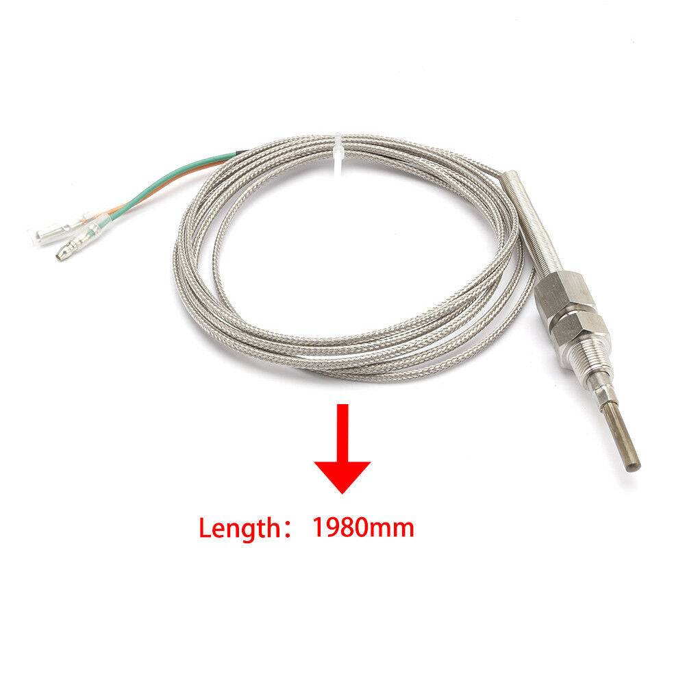 2M EGT Temperature Sensor Threads K Type Exhaust Gas Probe Thermocouple 1/8â€ NPT