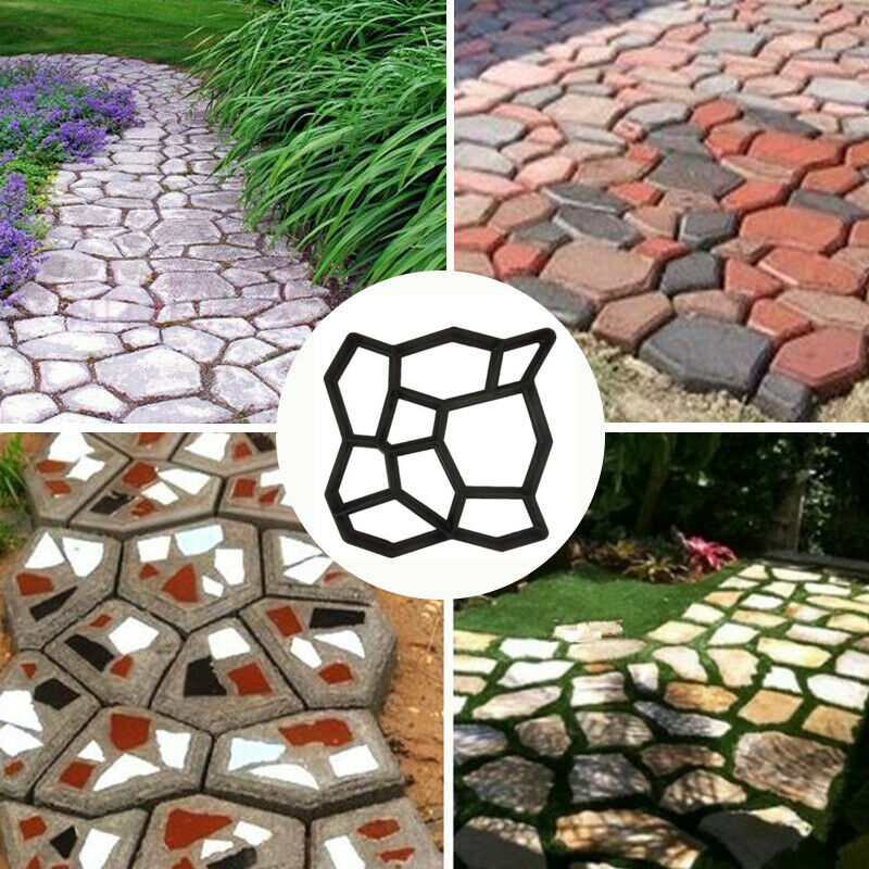 Reusable Path Floor Mould DIY Path Maker Lawn Garden Paving Concrete Mold Solid