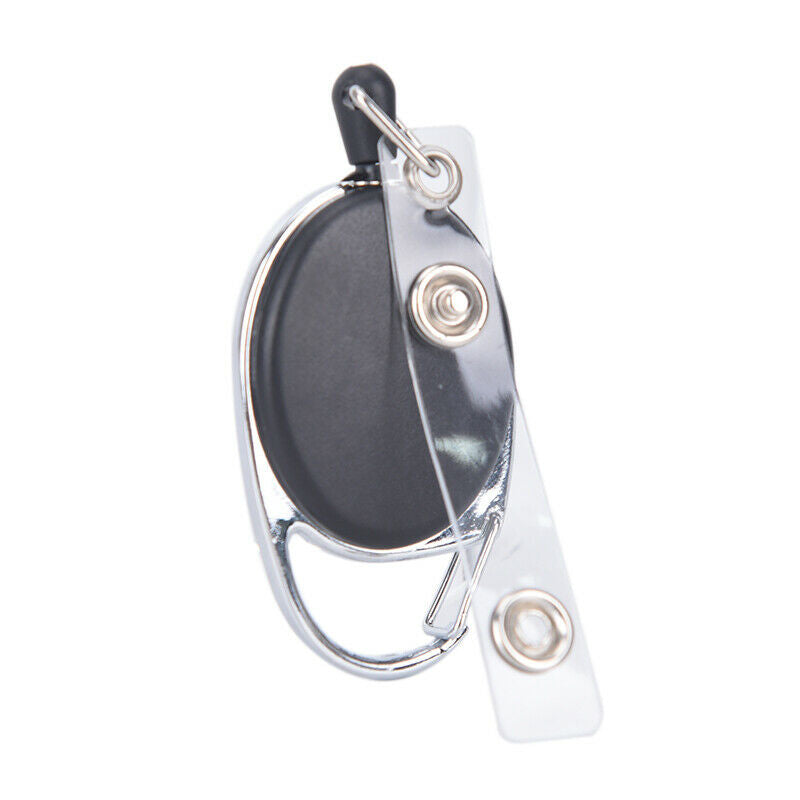 1 X Retractable Pull Badge Reel Zinc Alloy ABS ID Lanyard Name Tag Card B.l8