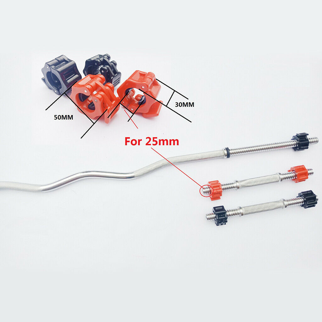 4Pcs 25MM Barbell Clamp Collar Clips for Gym Dumbbell Lock Quick Release