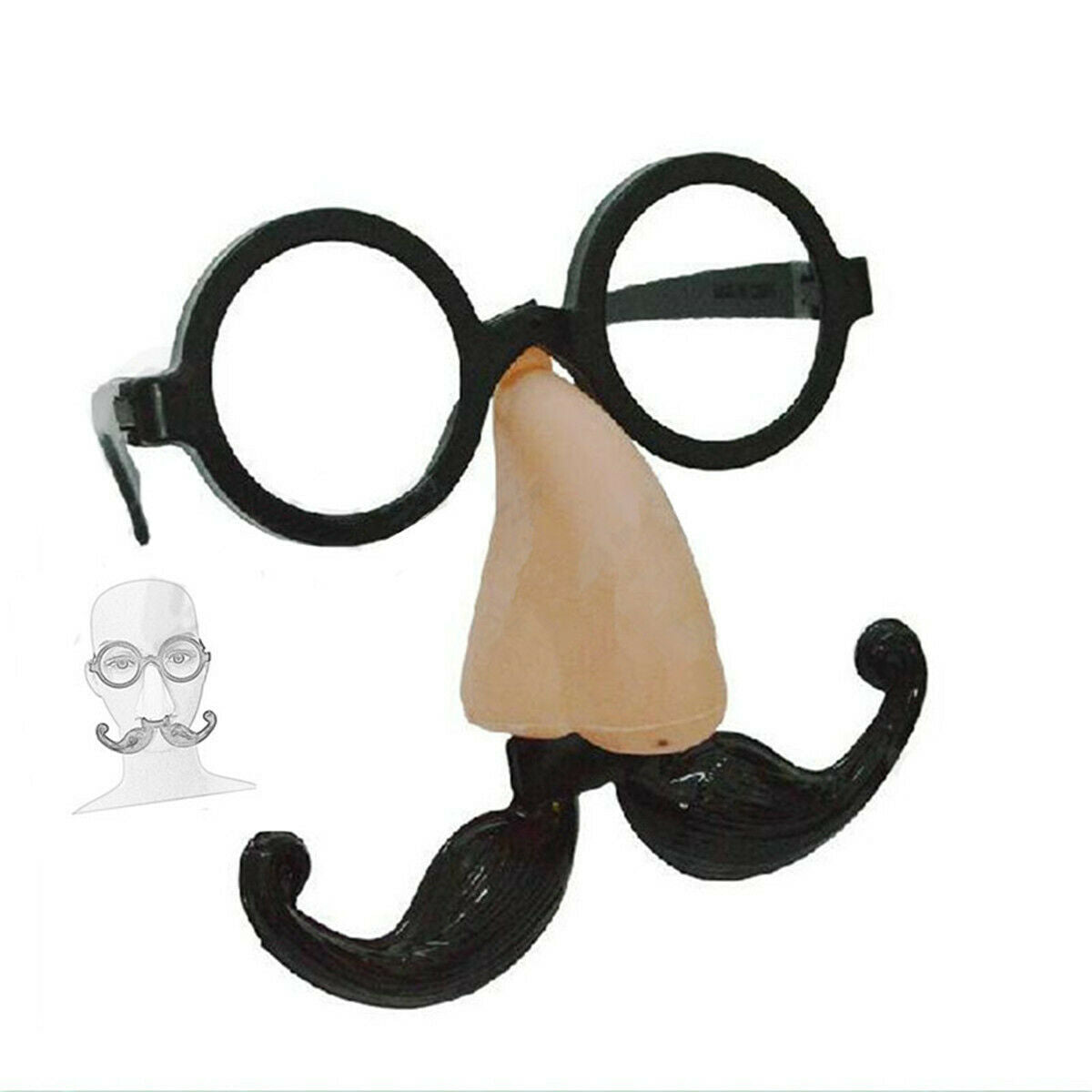 Funny Halloween Costume Props Masquerade Decor Props Mustache Nose Glasses Gift