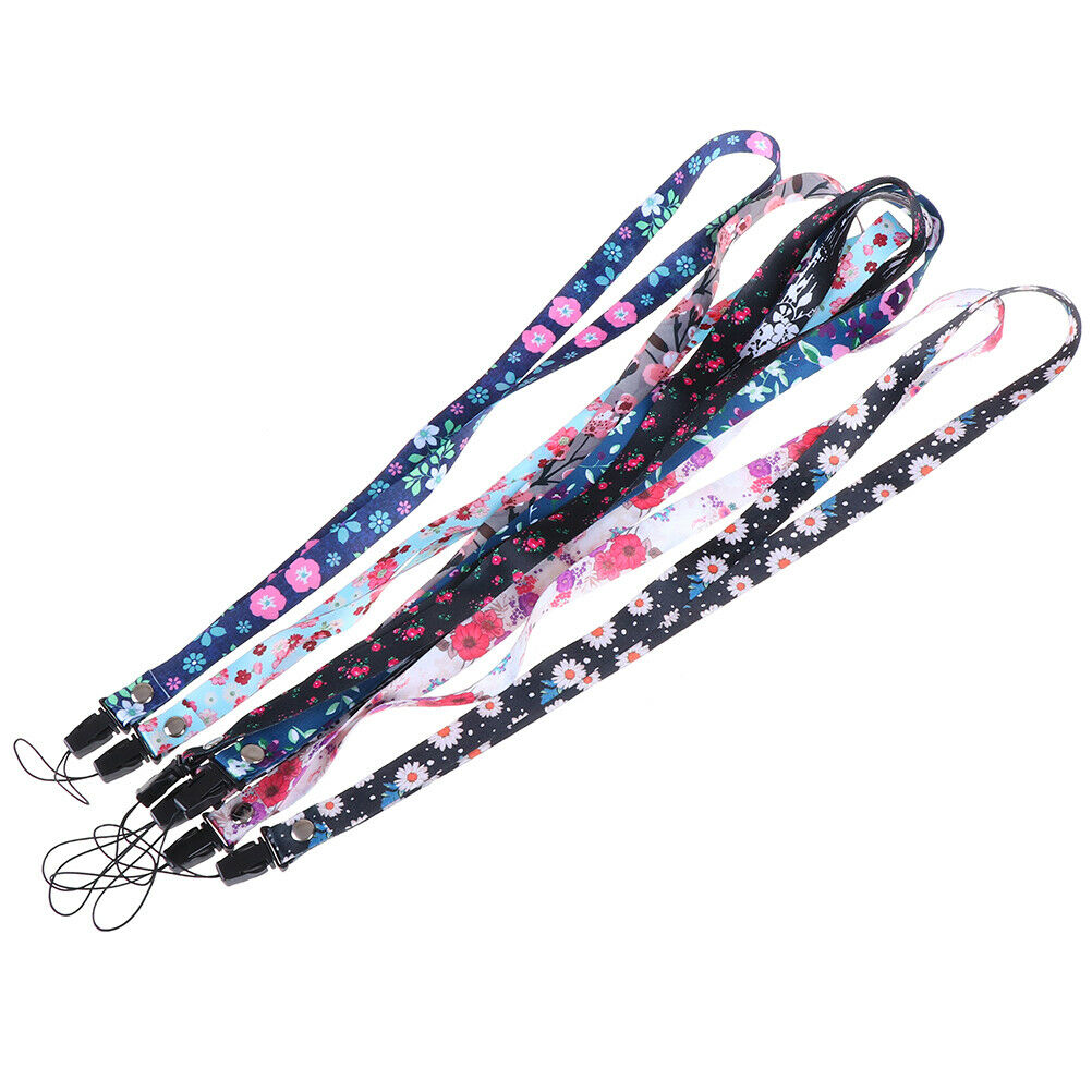 Universal flower mobile phone lanyard badge holder diy hang rope phone st.l8