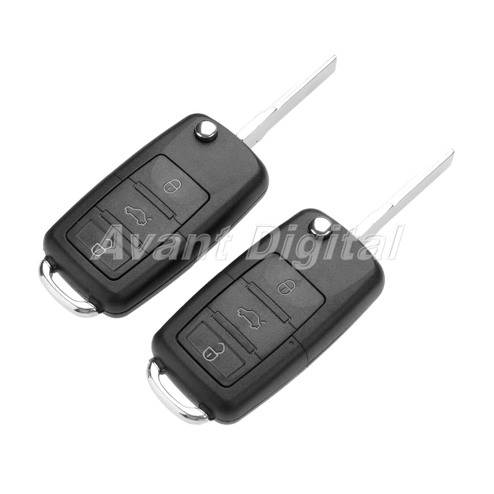 2Pcs Remote Key 3 Buttons 434MHz ID48 Chip 1J0959753DA Fit For 2003-2005  Bora