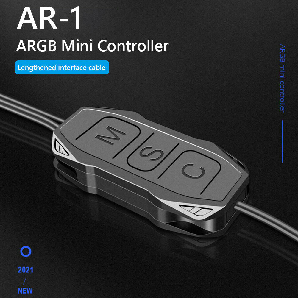 Mini Control HUB 5V 3 Pin to SATA AURA ARGB Adapter for Cooling Fan Light Strip