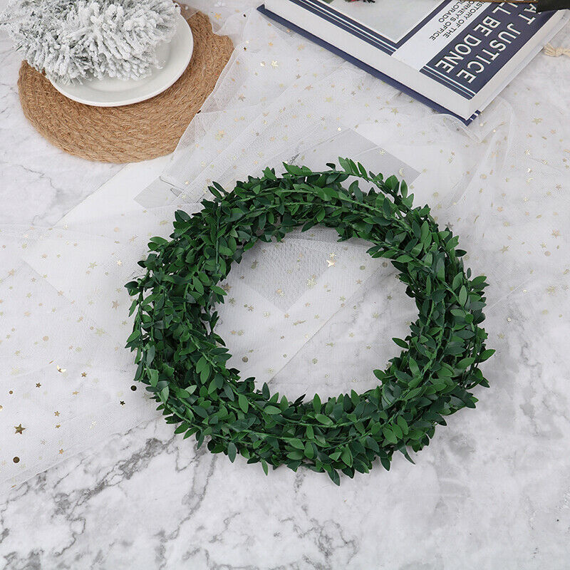 7.5M Artificial Green Leaves Garland Silk Ivy Vines Rattan Xmas Wedding D.l8