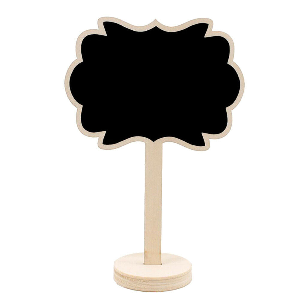 Pack of 10, Retangle Mini Wooden Wedding Blackboard Chalkboard Place Cards