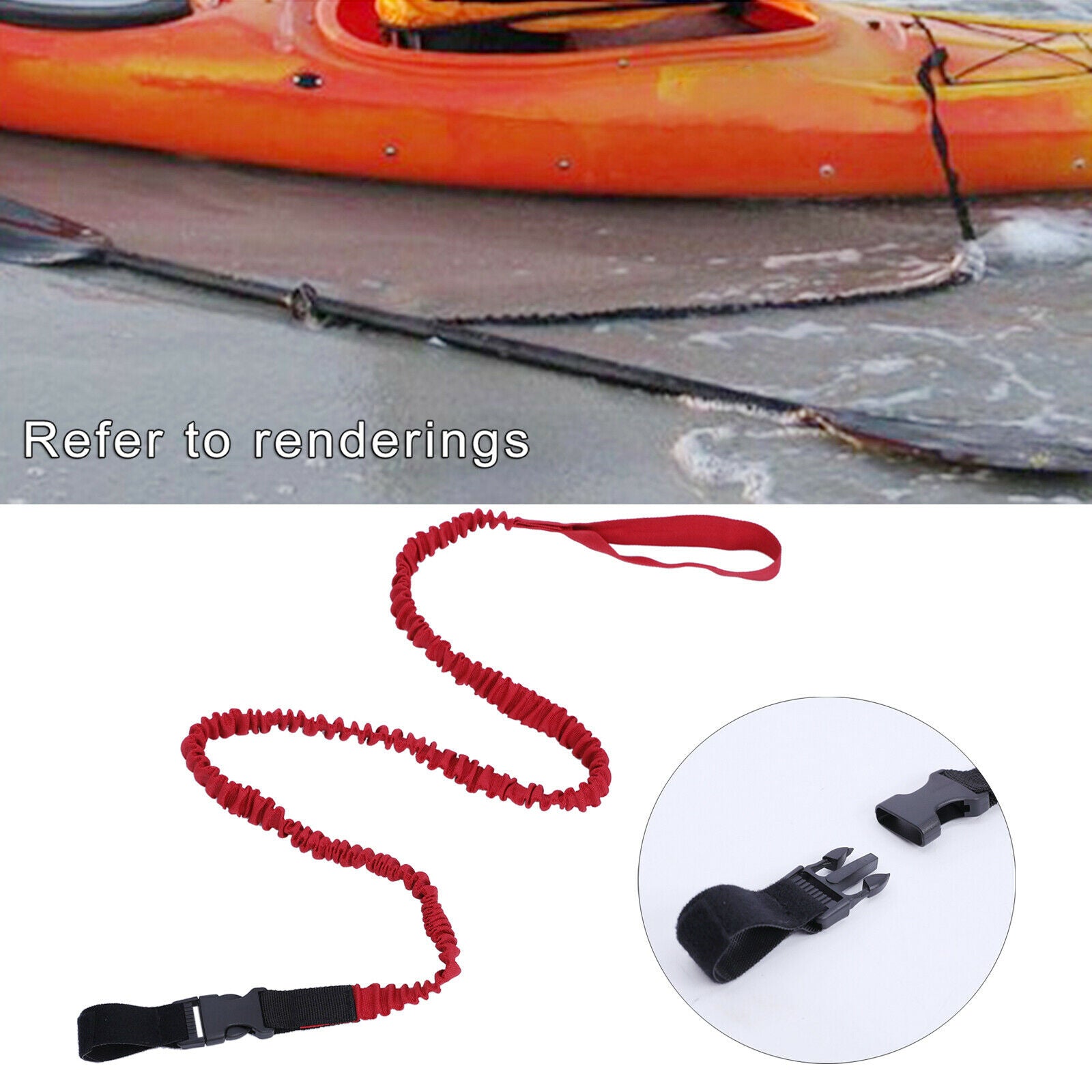 Premium Kayak Paddle Leash 1.7m Coiled Fishing Pole Rod Holder Rope Dinghy