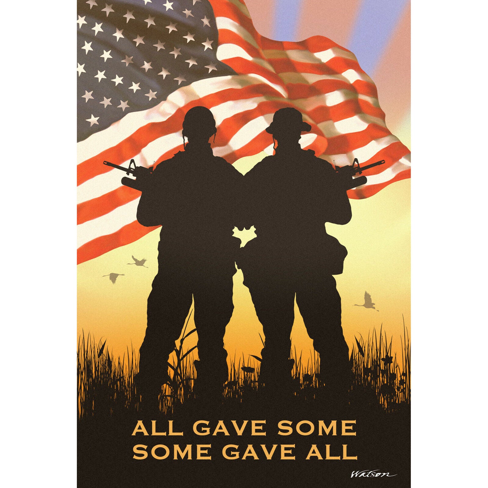 Toland Some Gave All 12.5 x 18 Patriotic America Veteran Memorial Garden Flag