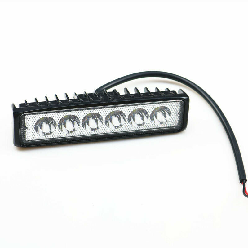 12V 18W 6" Led Work Light Bar Flood Driving Fog Lamp Offroad Car SUV Truck ATV