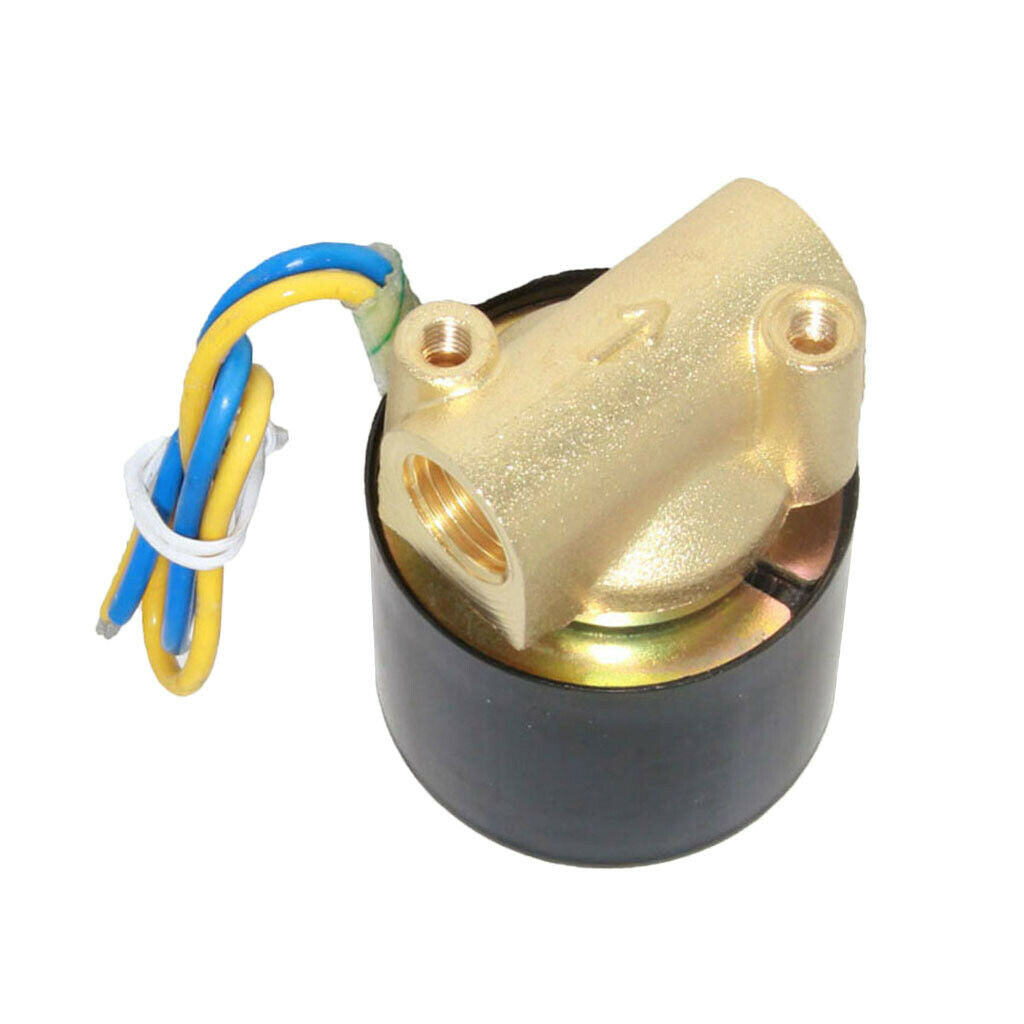 DC 12V 1/4 Inch Electric Solenoid Valve for Air Water Brass