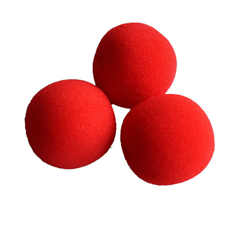 Close-Up Magic Street Classical Comedy Trick Soft Red Sponge Ball X 10 .l8